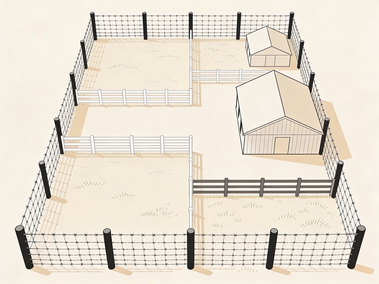 Small farm fencing layout strategy