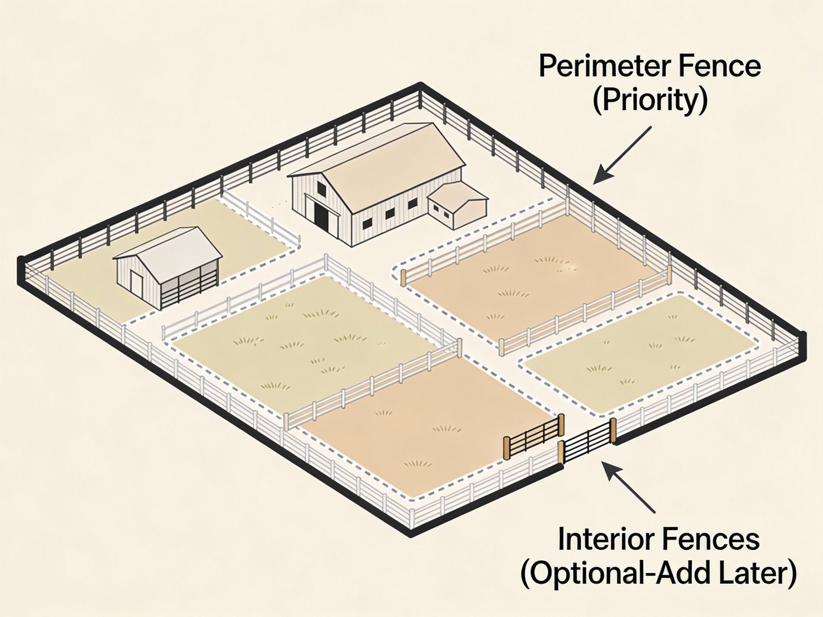 Small farm fencing layout planning