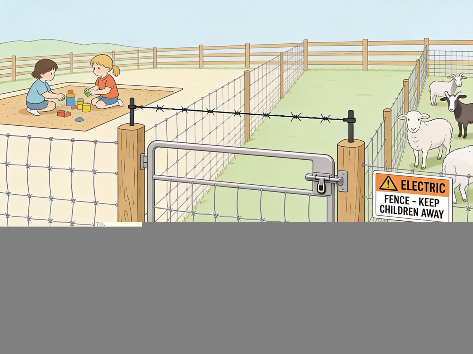 Safe fencing for children and animals on hobby farms